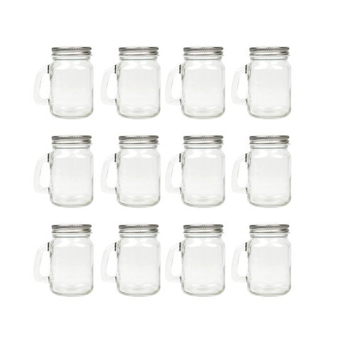 Homelike Style tarro mason mini con asa, compacto y práctico para bebidas