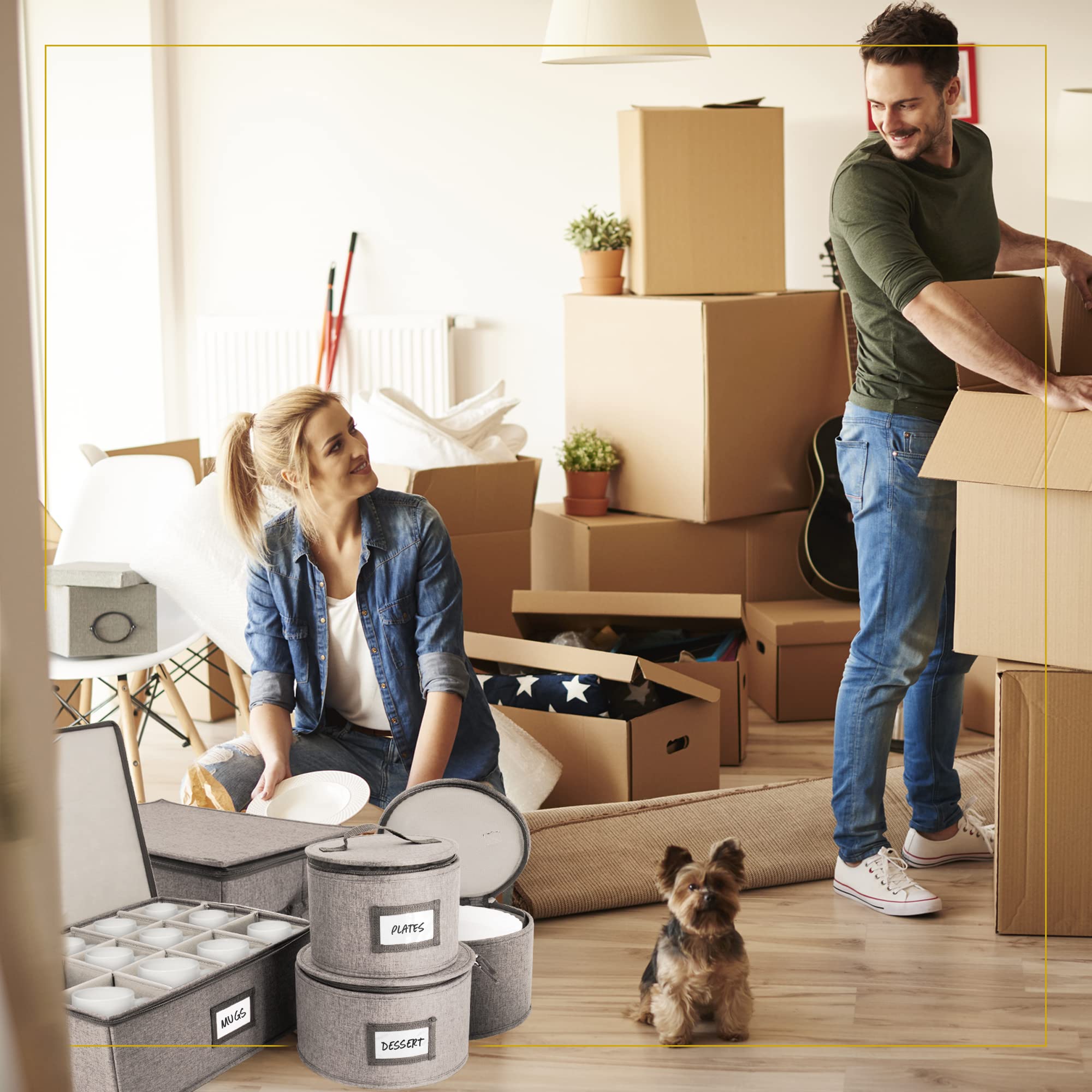 HOMELUX THEORY: caja para bandejas y platos grandes con 5 compartimentos.
