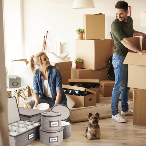 HOMELUX THEORY: caja para bandejas y platos grandes con 5 compartimentos.