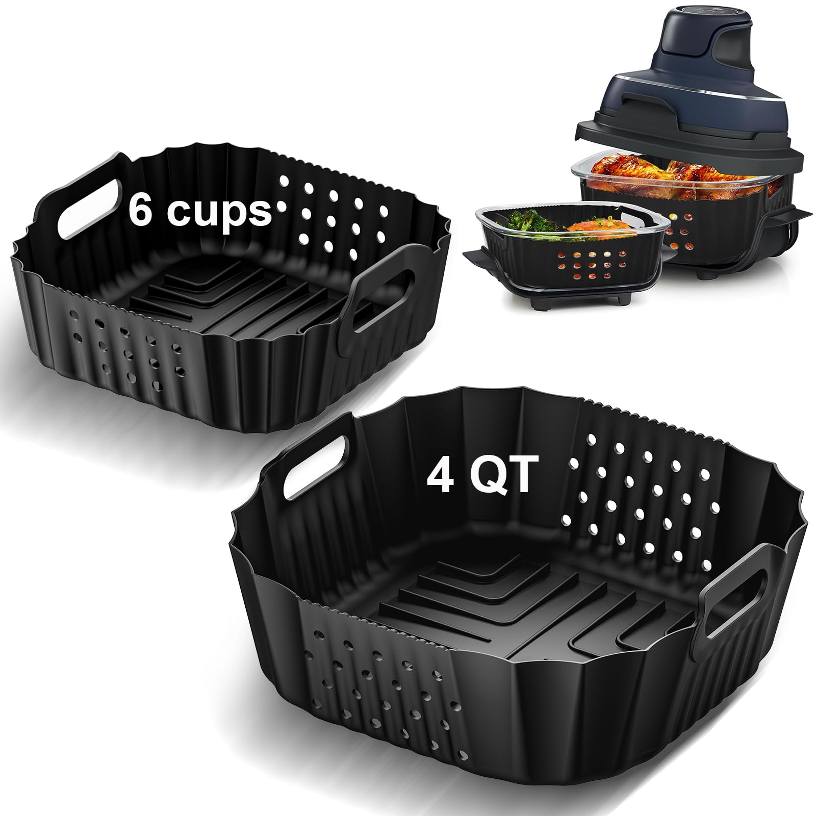 HOMELYLIFE forro de silicona grande para Ninja Crispi, cocina más uniforme