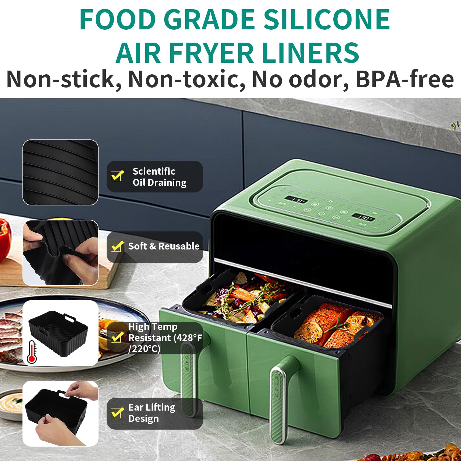 HOMELYLIFE rejilla para brochetas en acero inoxidable, ideal para asados.
