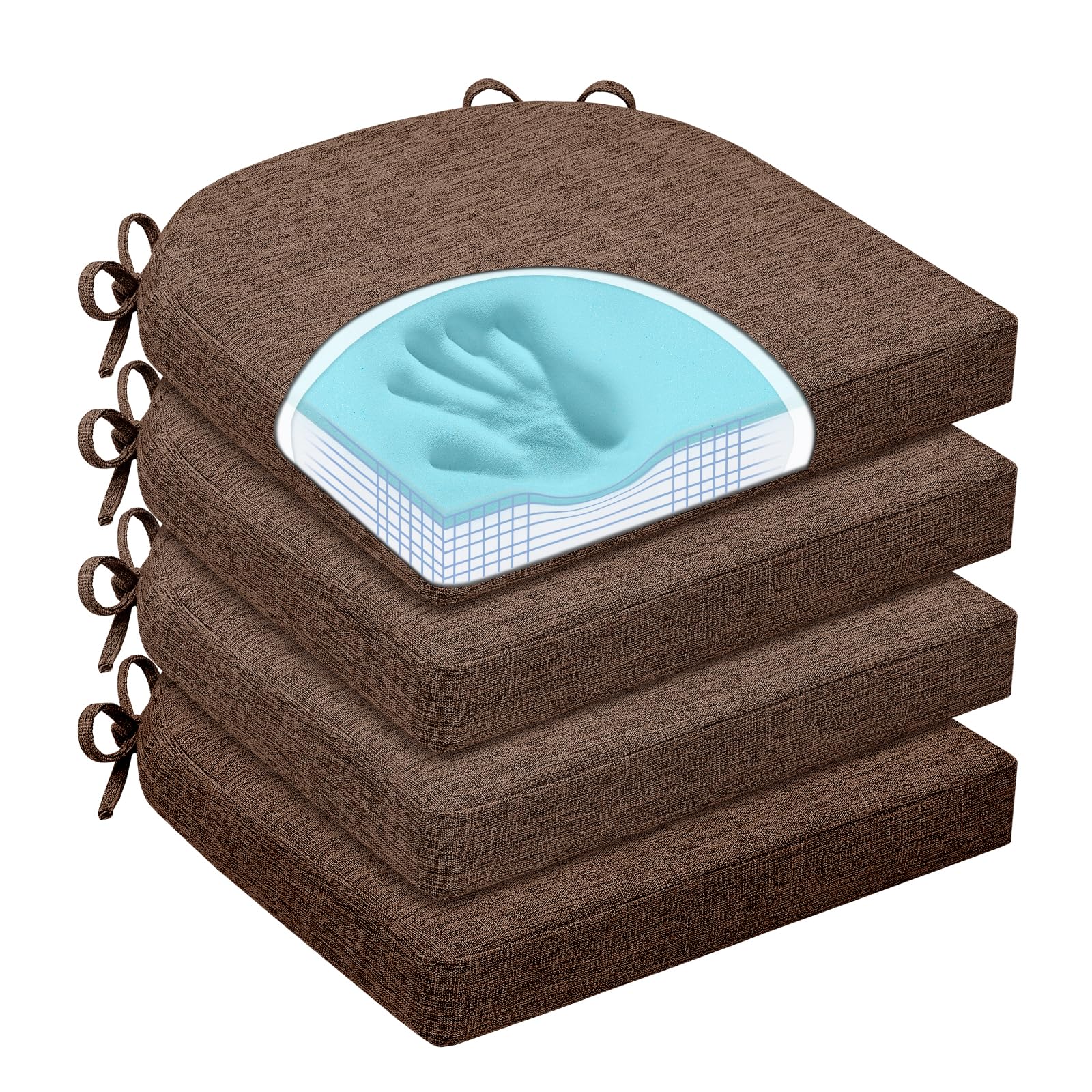 Cojín HOMELYSIAN con capa de memoria ofrece comodidad suave y adaptativa.
