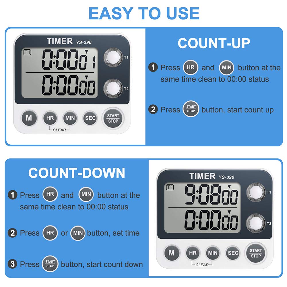 HomeMall alarma con ruido ajustable para cocinar sin perder seguimiento.