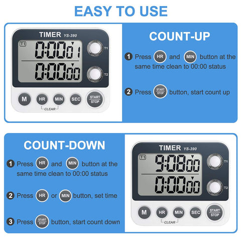 HomeMall alarma con ruido ajustable para cocinar sin perder seguimiento.