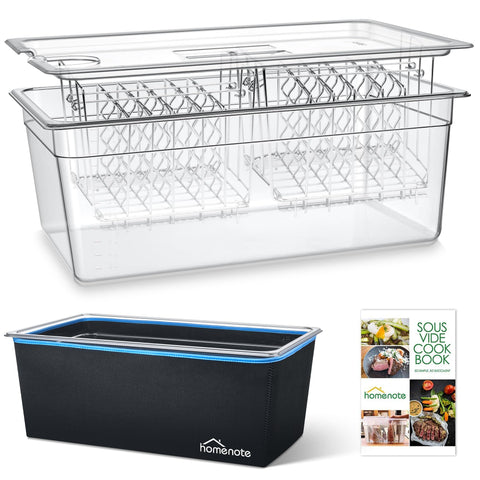 Homenote contenedor cocción al vacío 26 qt con tapa para temperatura estable.
