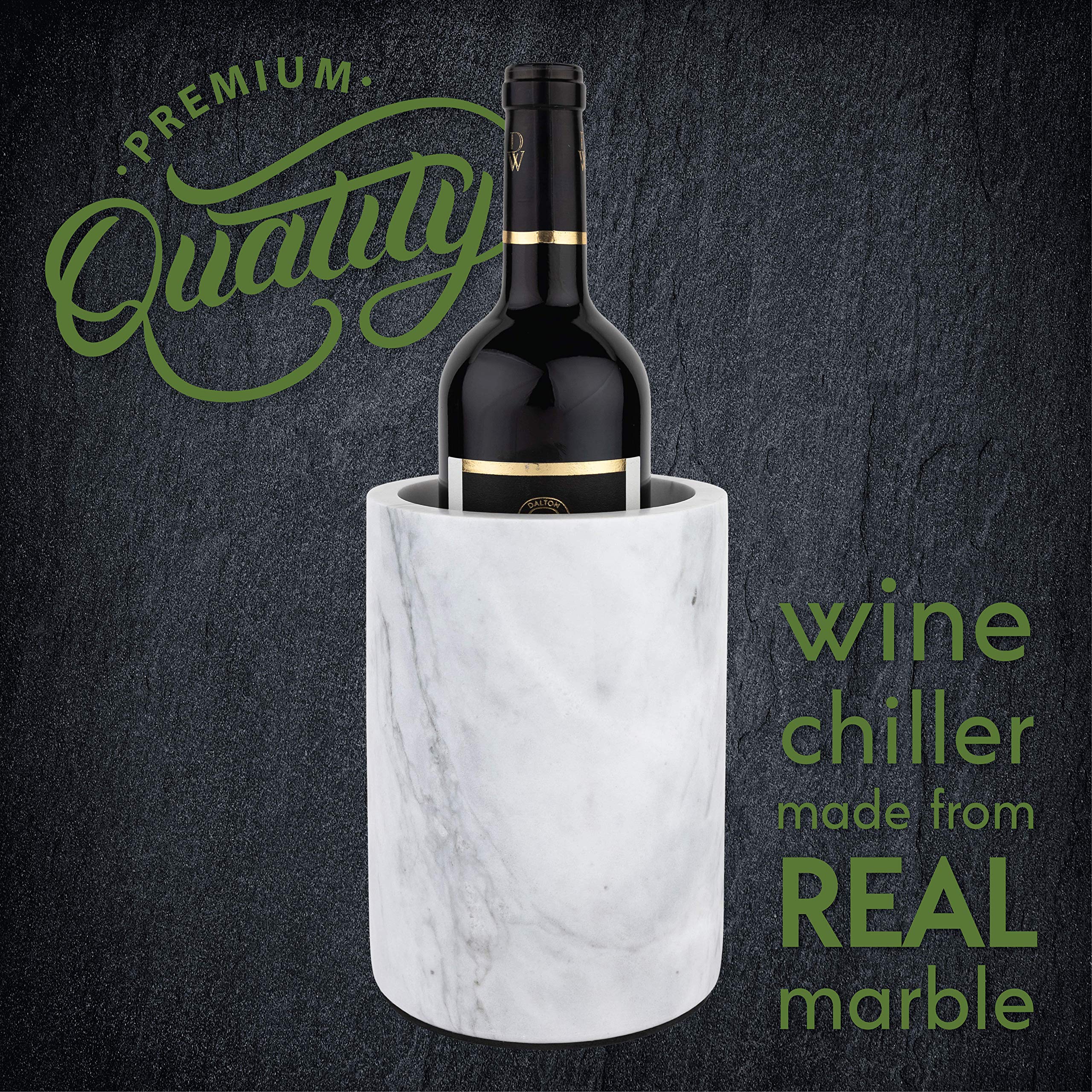 Homeries Marble Wine Chiller diseño elegante que complementa decor moderno
