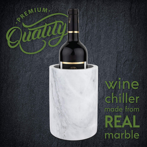 Homeries Marble Wine Chiller diseño elegante que complementa decor moderno
