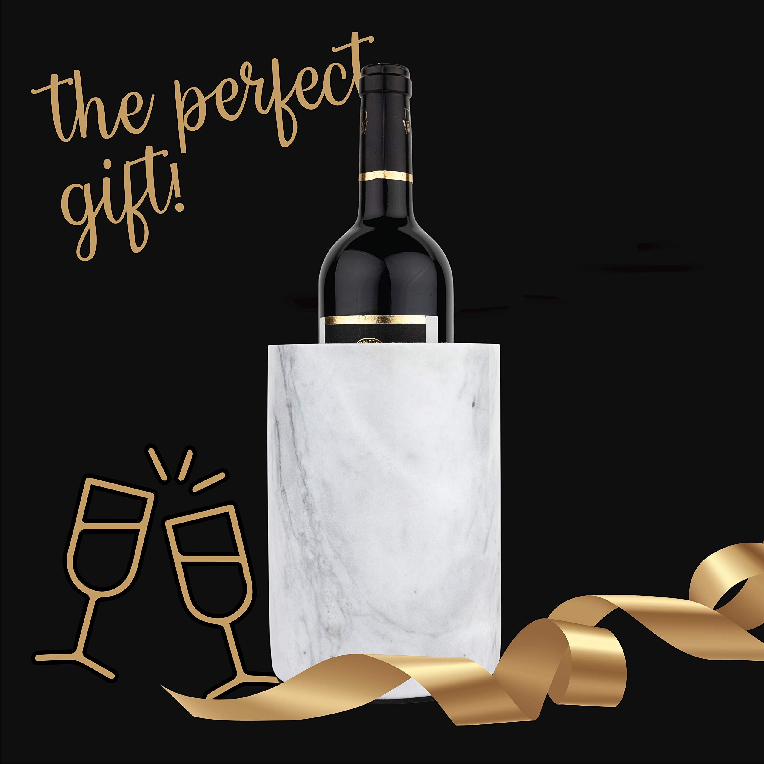 Homeries Marble Wine Chiller para champagne, mantiene la bebida fría