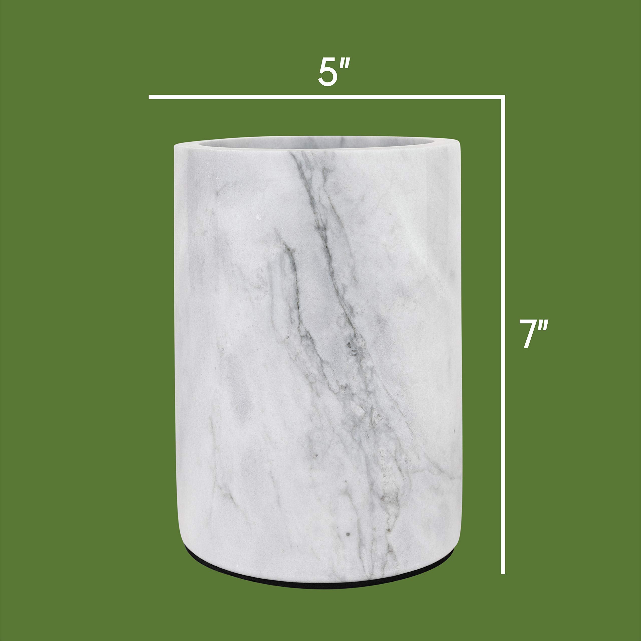 Homeries Marble Wine Chiller uso versátil como portalápices o florero decorativo