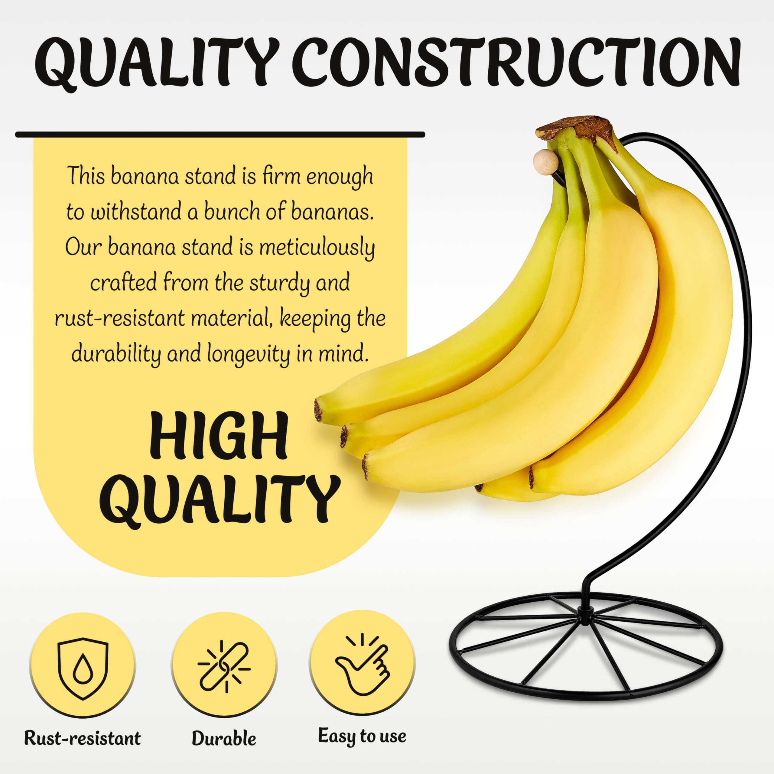 Homeries portaplatanos, perfecto para exhibir platanos maduros en la mesa de comedor.