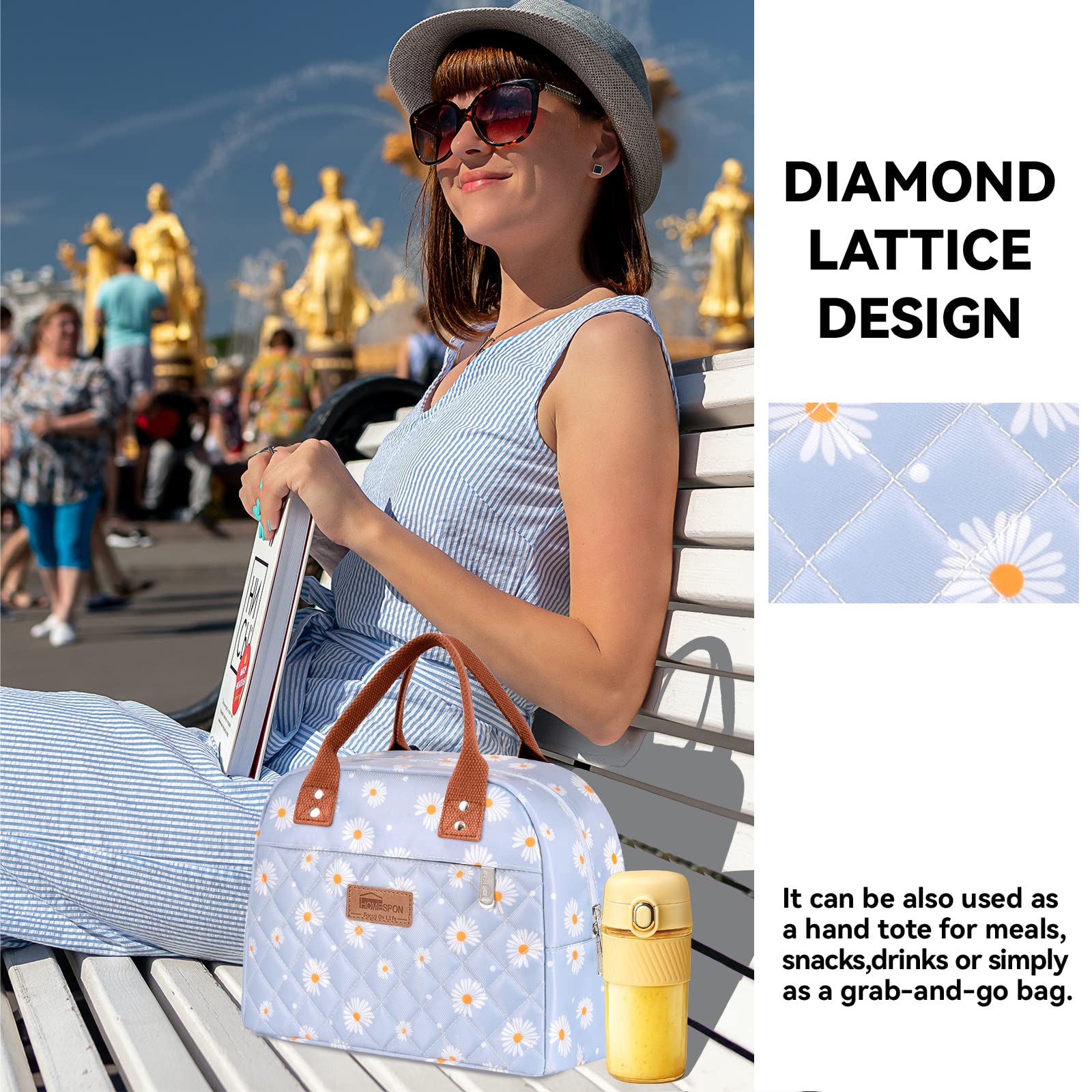 Diseño azul con motivo floral de HOMESPON, práctico y fácil de combinar.