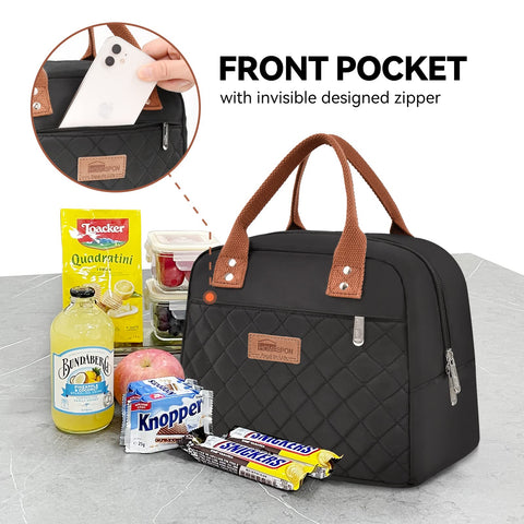 HOMESPON bolsa almuerzo aislada vista lateral para transporte cómodo