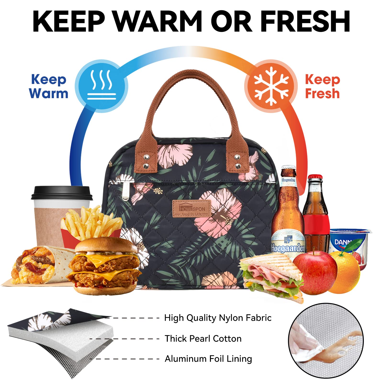 HOMESPON mango de nylon resistente para cargar con peso.