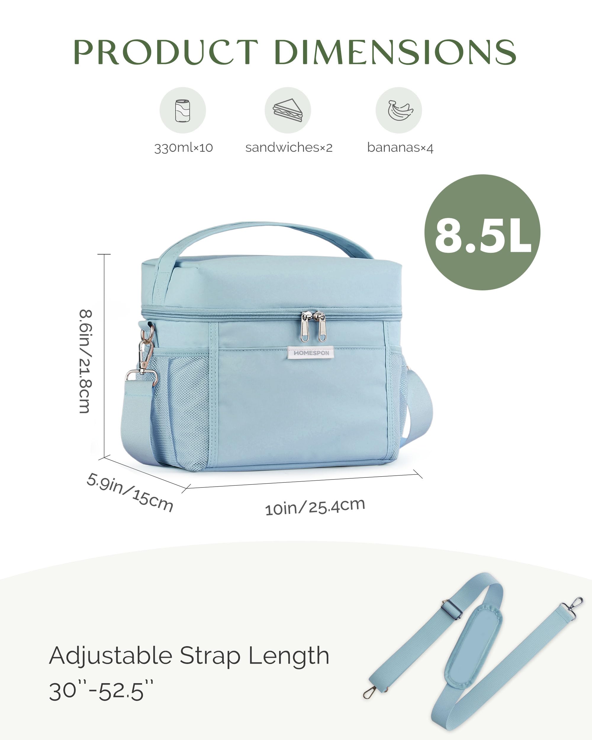 bolsa HOMESPON de 14 L para viajes o reuniones