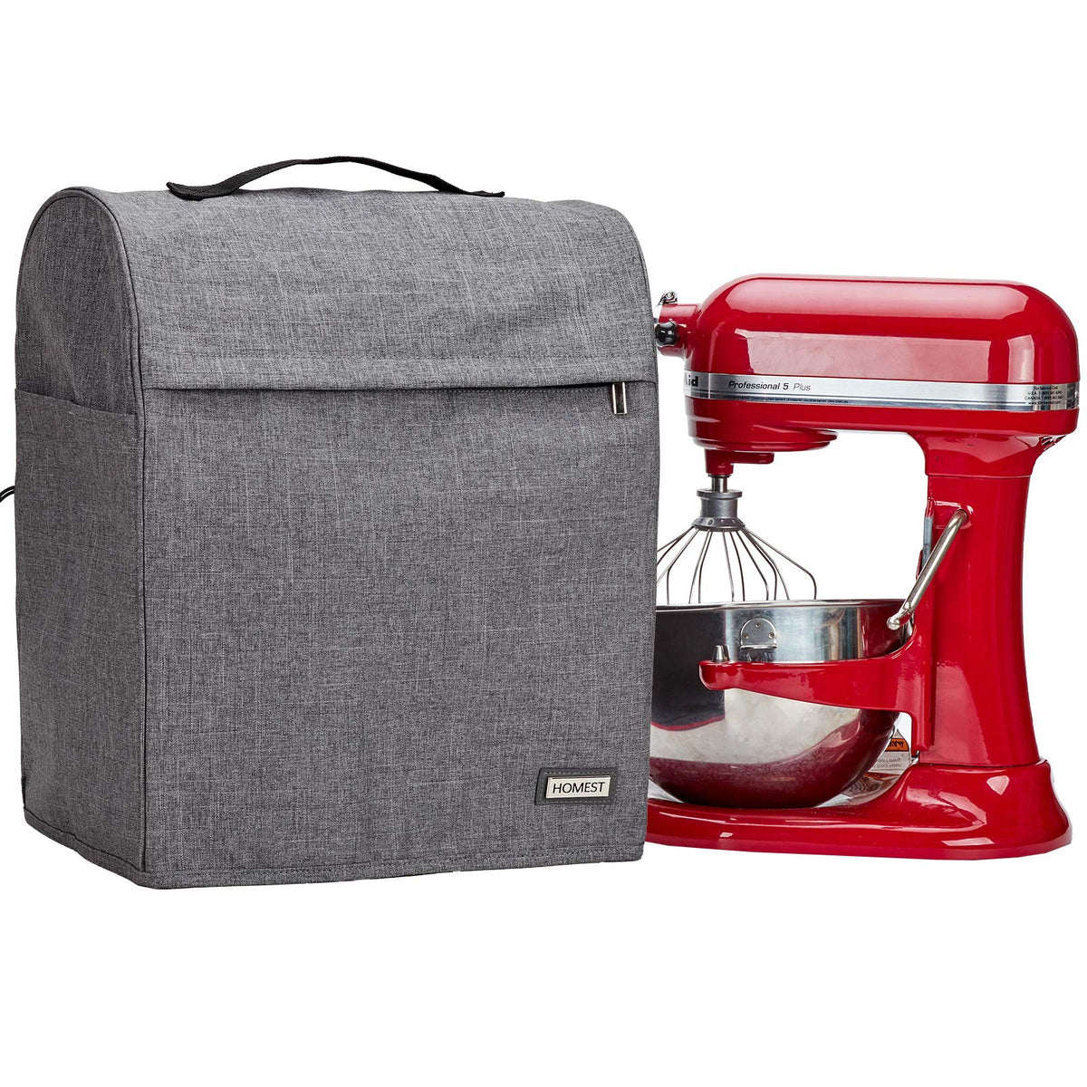 Funda HOMEST para batidora 6-8qt gris cubre la batidora y ofrece protección.