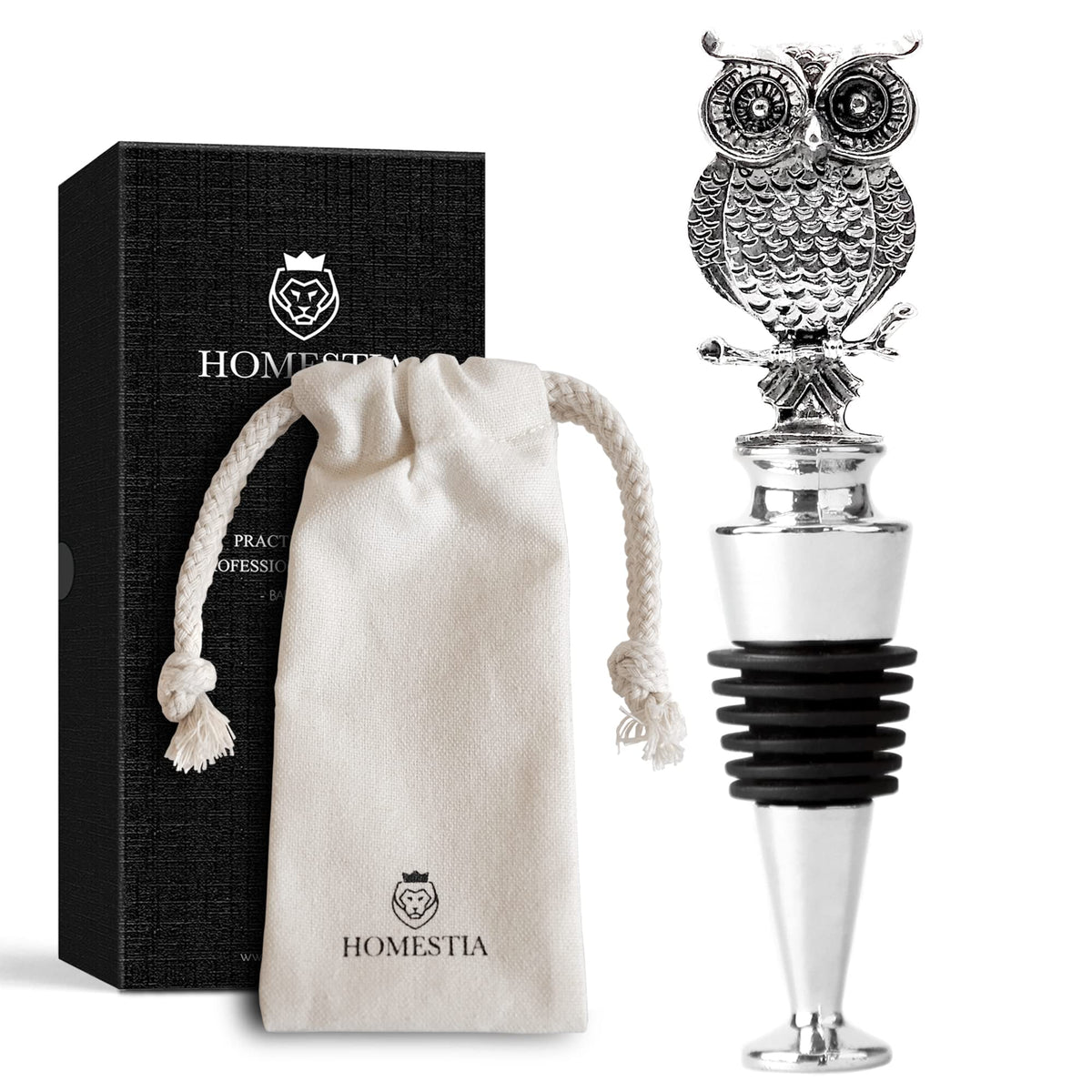 Homestia tapa de vino buho cabeza, cierre hermético para conservar la frescura.