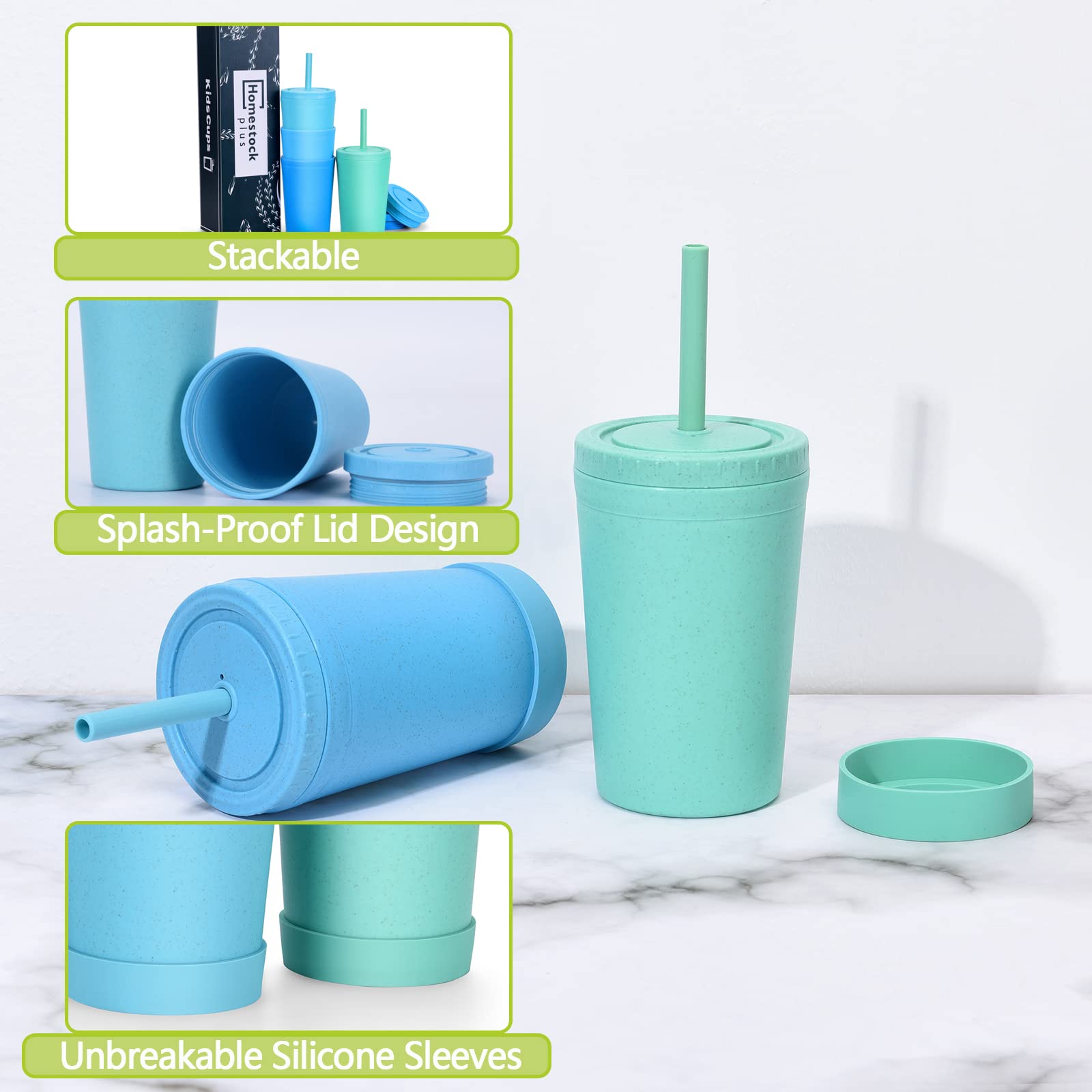 Vasos Homestockplus aptos para lavavajillas y microondas.