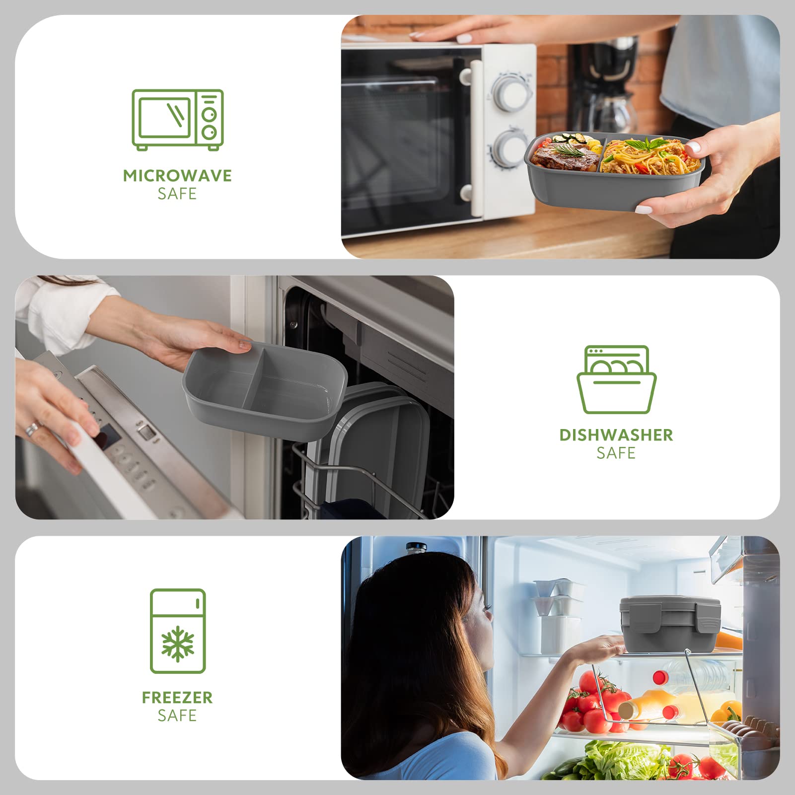 HOMETALL Bento Box con 8 compartimentos para porciones diarias