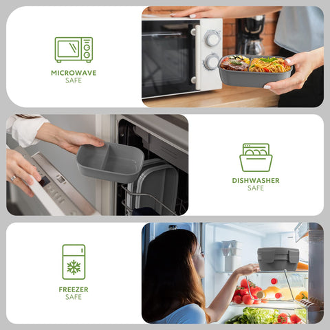 HOMETALL Bento Box con 8 compartimentos para porciones diarias