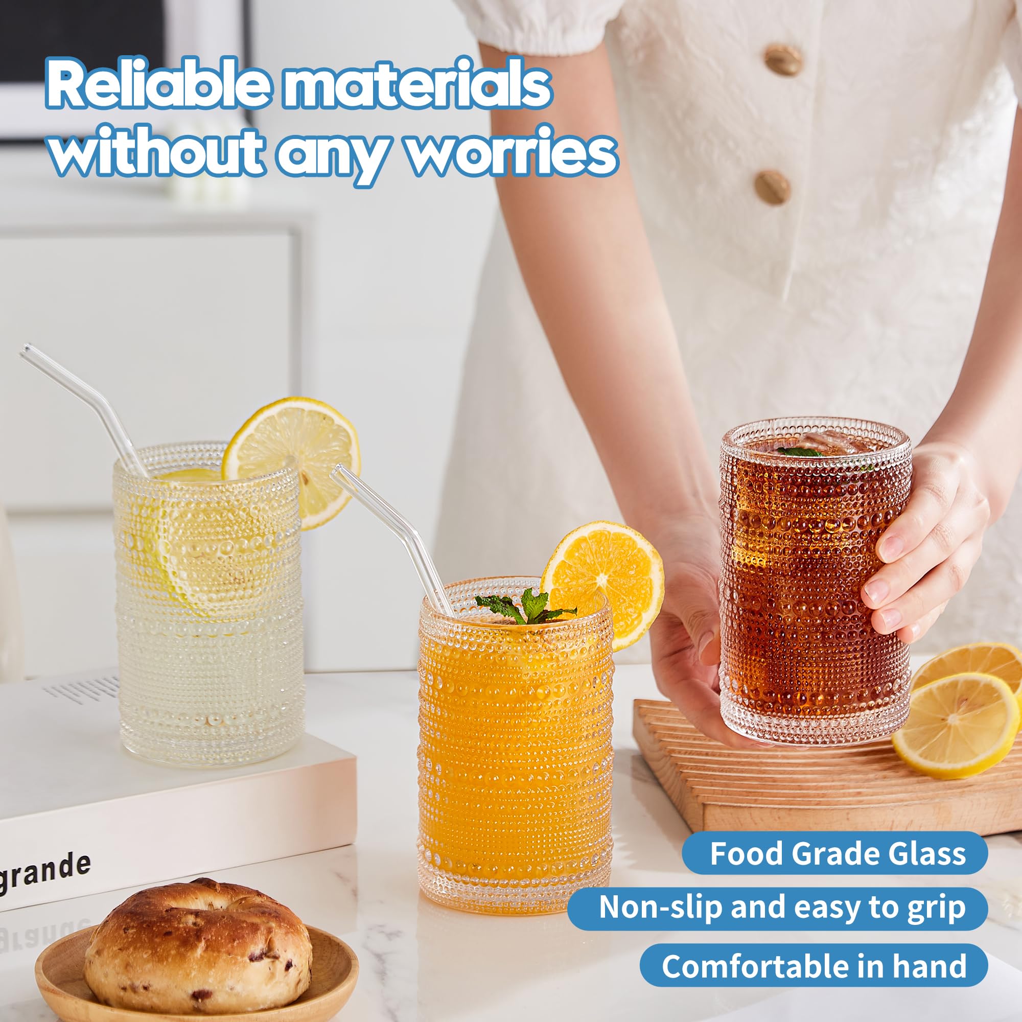 HomeVogue copa hobnail 15oz ideal para cócteles y jugos.