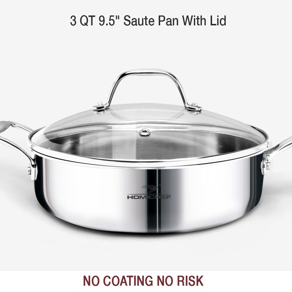 Sartén HOMICHEF de 9,5 pulgadas ideal para dorar y freír.