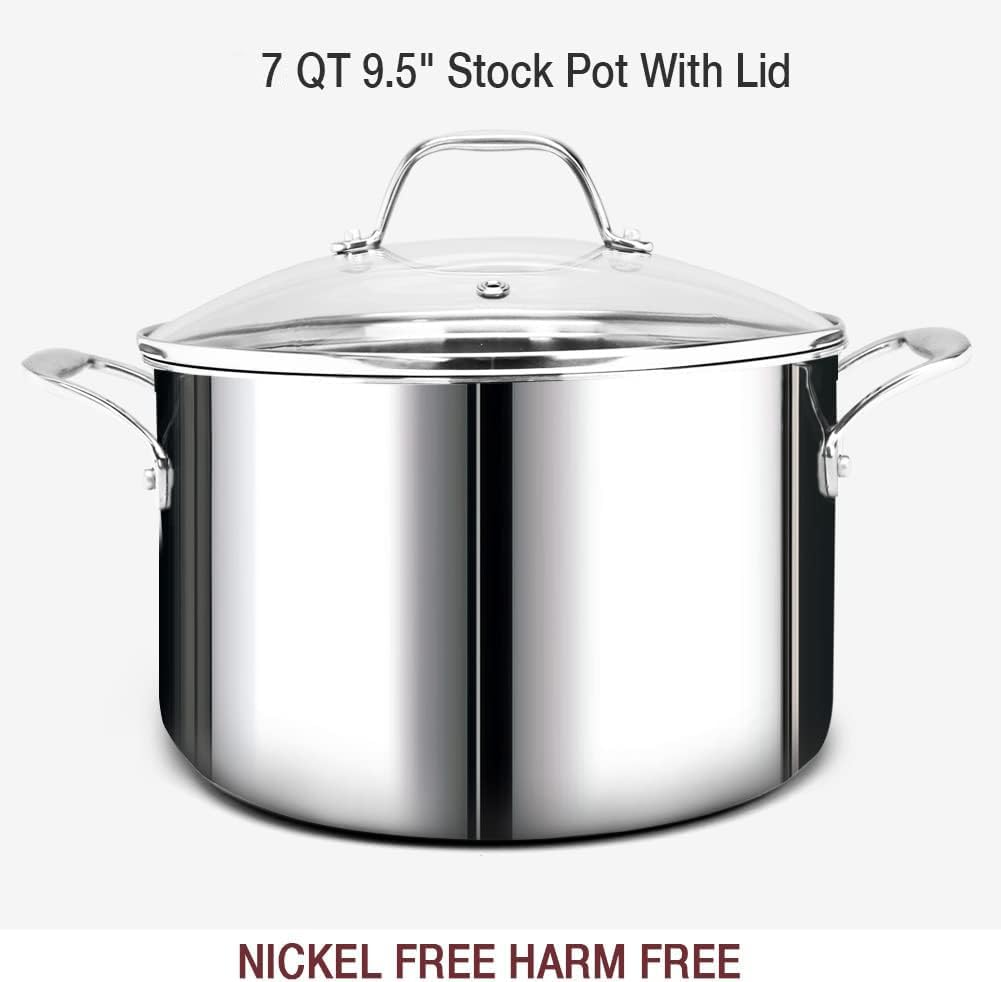 Vaporera insert HOMICHEF de 9,5 pulgadas para cocinar al vapor.