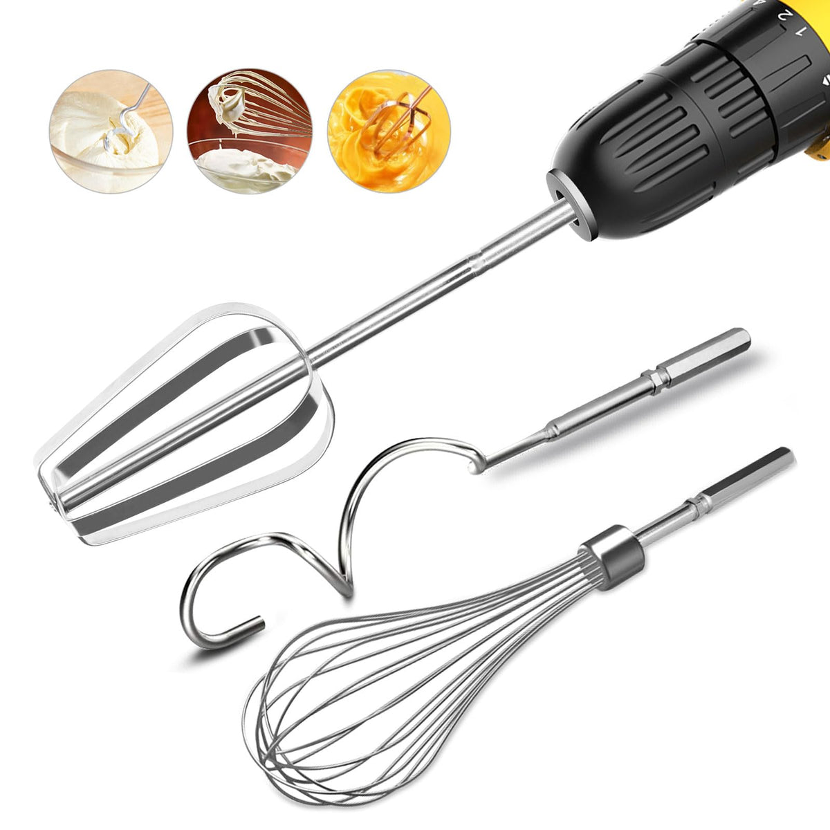 Homicozy accesorios 3 piezas para batidora de mano, versátiles para distintas mezclas