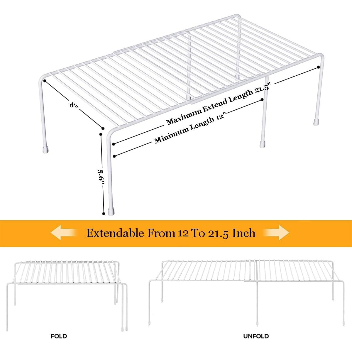 Dimensiones de 12-21,5 pulgadas para almacenamiento flexible.