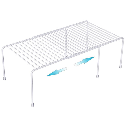 Organizador de gabinete extensible Homics para optimizar el espacio de la cocina.