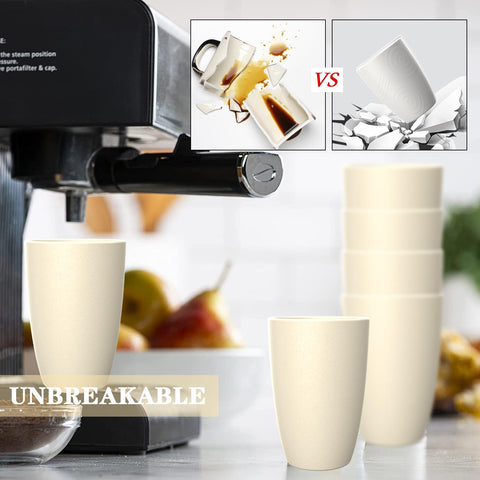 Copa Homienly de trigo, apta para microondas y bebidas calientes.