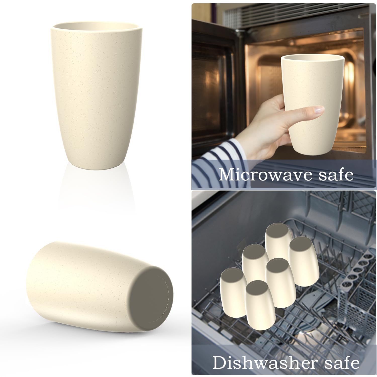 Copa de trigo apilable Homienly, ahorro de espacio en la cocina.