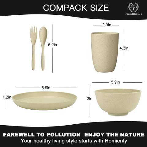 Homienly platos beige redondos: diseño moderno y aptos para microondas.