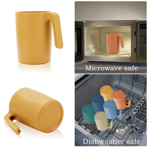 Tazas Homienly aptas para lavavajillas y microondas, fácil limpieza.