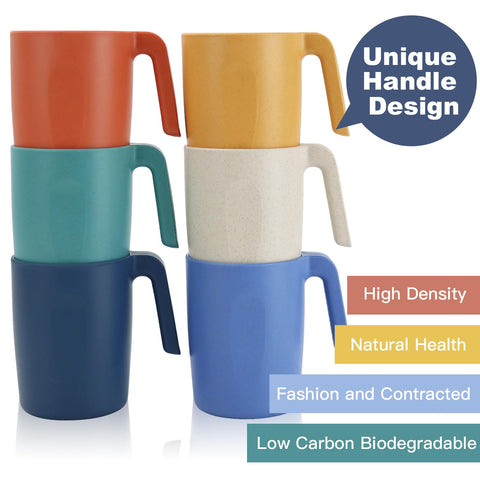 Tazas Homienly con agarre ergonómico para manos pequeñas y grandes.