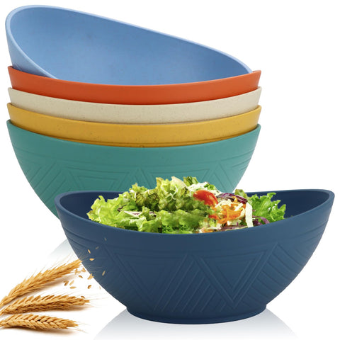 Homienly tazones trigo 60oz, gran capacidad para ensaladas abundantes.
