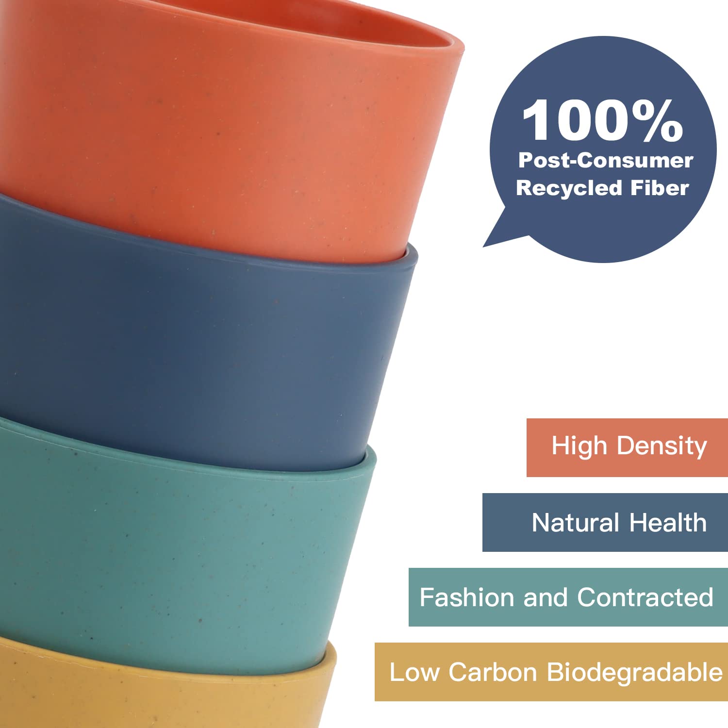 Vasos Homienly de paja de trigo apilables para ahorrar espacio