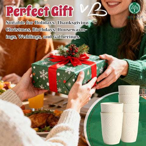 Vasos Homienly de trigo, 12oz, diseño resistente y ligero para todas las comidas.