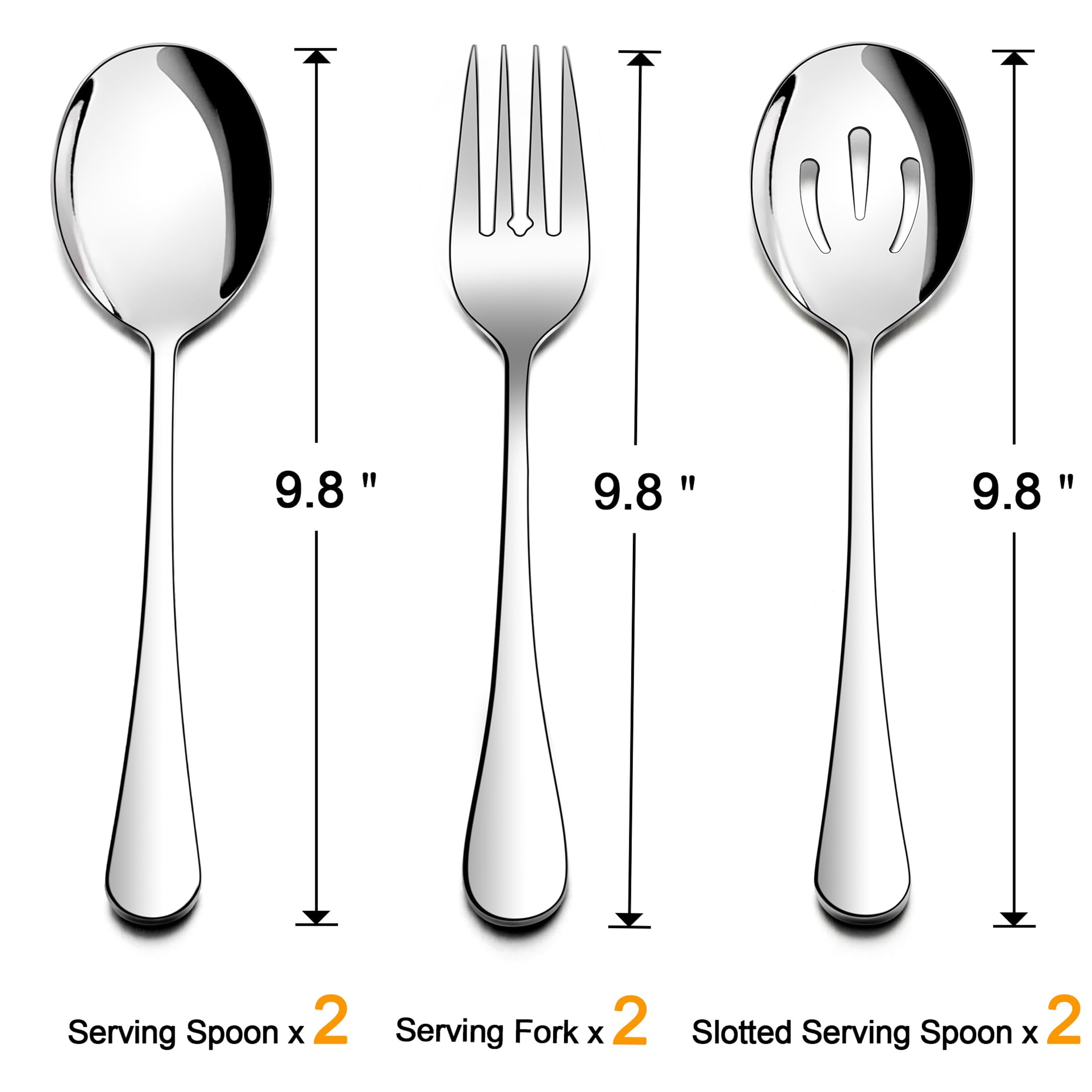 Homikit cucharas servir grandes de 9,8 pulgadas para servir sin derrames.