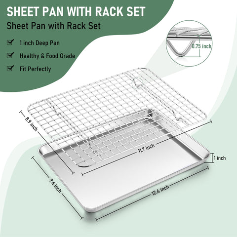 Homikit rejilla para bandeja 11-7x8-9, ideal para enfriar galletas