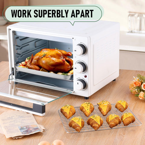 Homikit set horno inoxidable 450°F, cocción limpia y segura