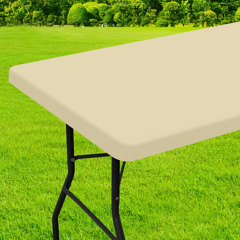 Homing: funda de mesa rectangular con ajuste elástico para fijación estable en exterior.