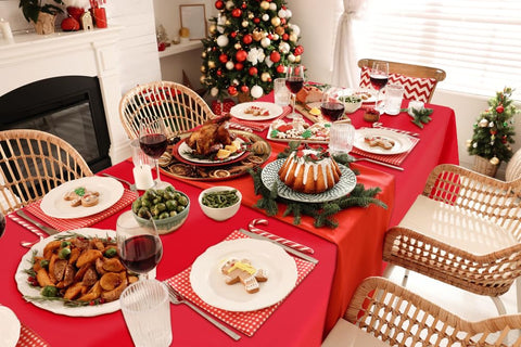 Homing mantel rectangular perfecto para eventos y reuniones.
