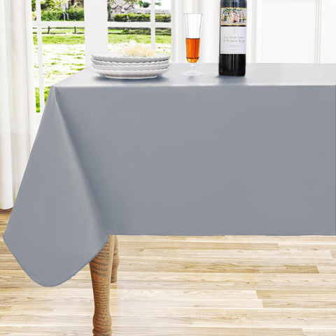Homing mantel rectangular de vinilo gris, protección duradera para la mesa.