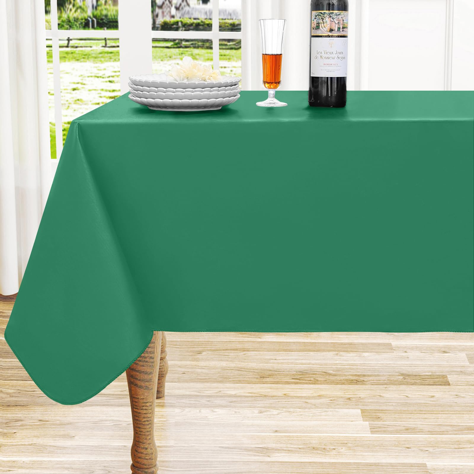 Mantel Homing vinilo impermeable verde esmeralda 60x84, protege la mesa.