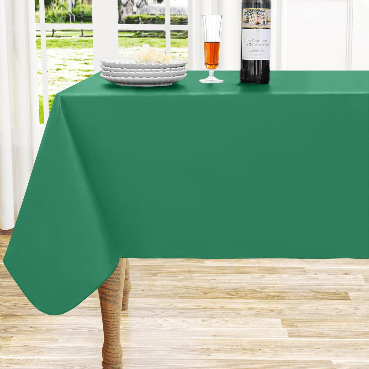 Mantel Homing vinilo impermeable verde esmeralda 60x84, protege la mesa.