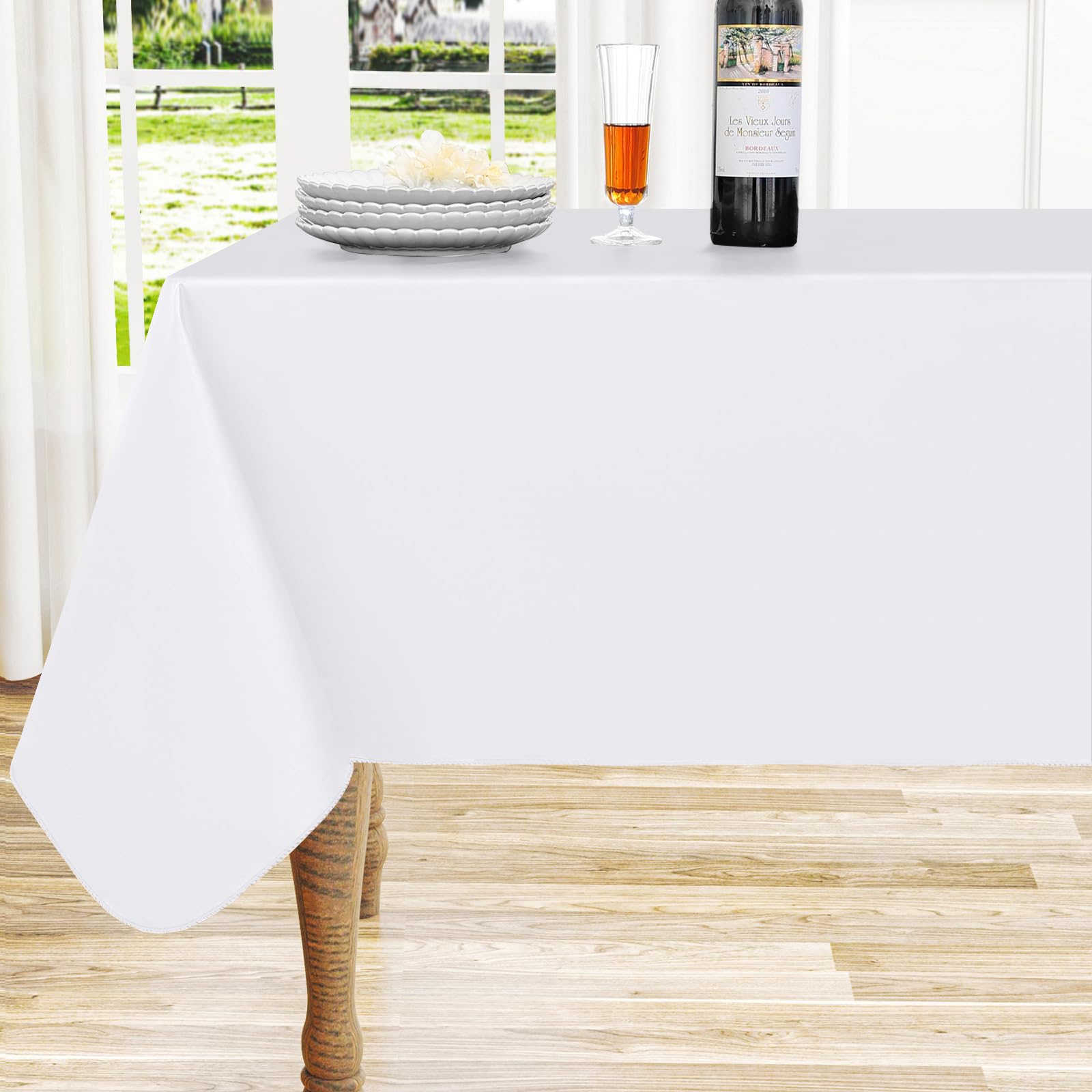 Mantel homing rectangular de vinilo impermeable protege la mesa de derrames