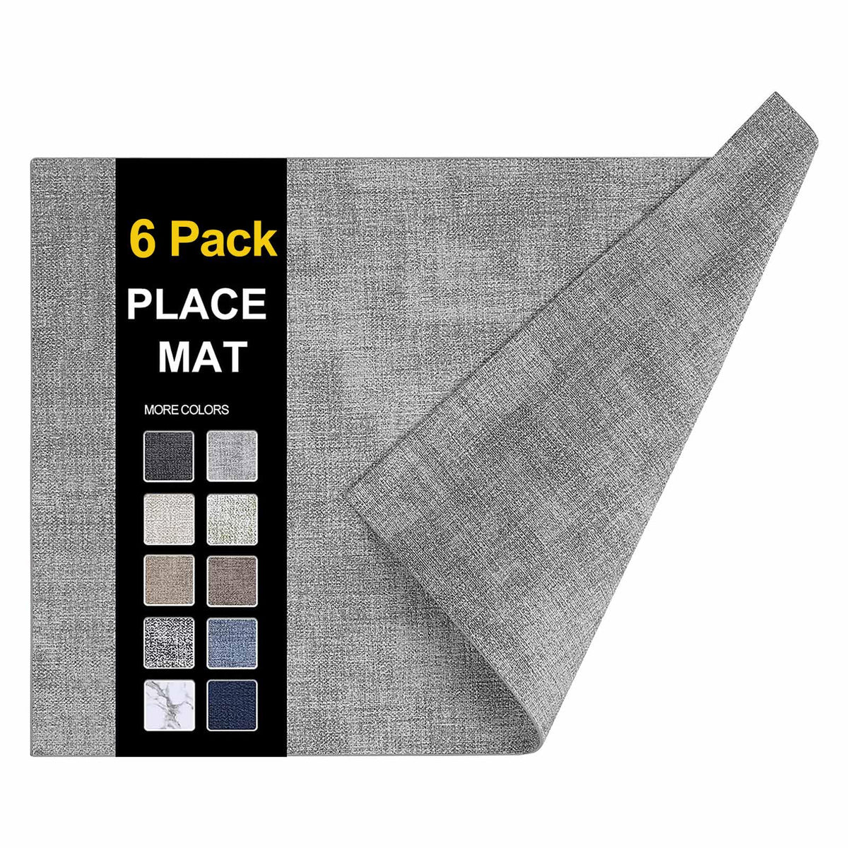 Homing salvamanteles en cuero sintético con textura lino, ideal para uso diario.