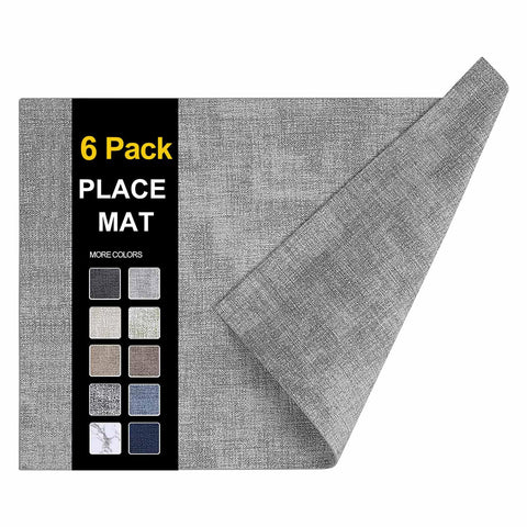 Homing salvamanteles en cuero sintético con textura lino, ideal para uso diario.