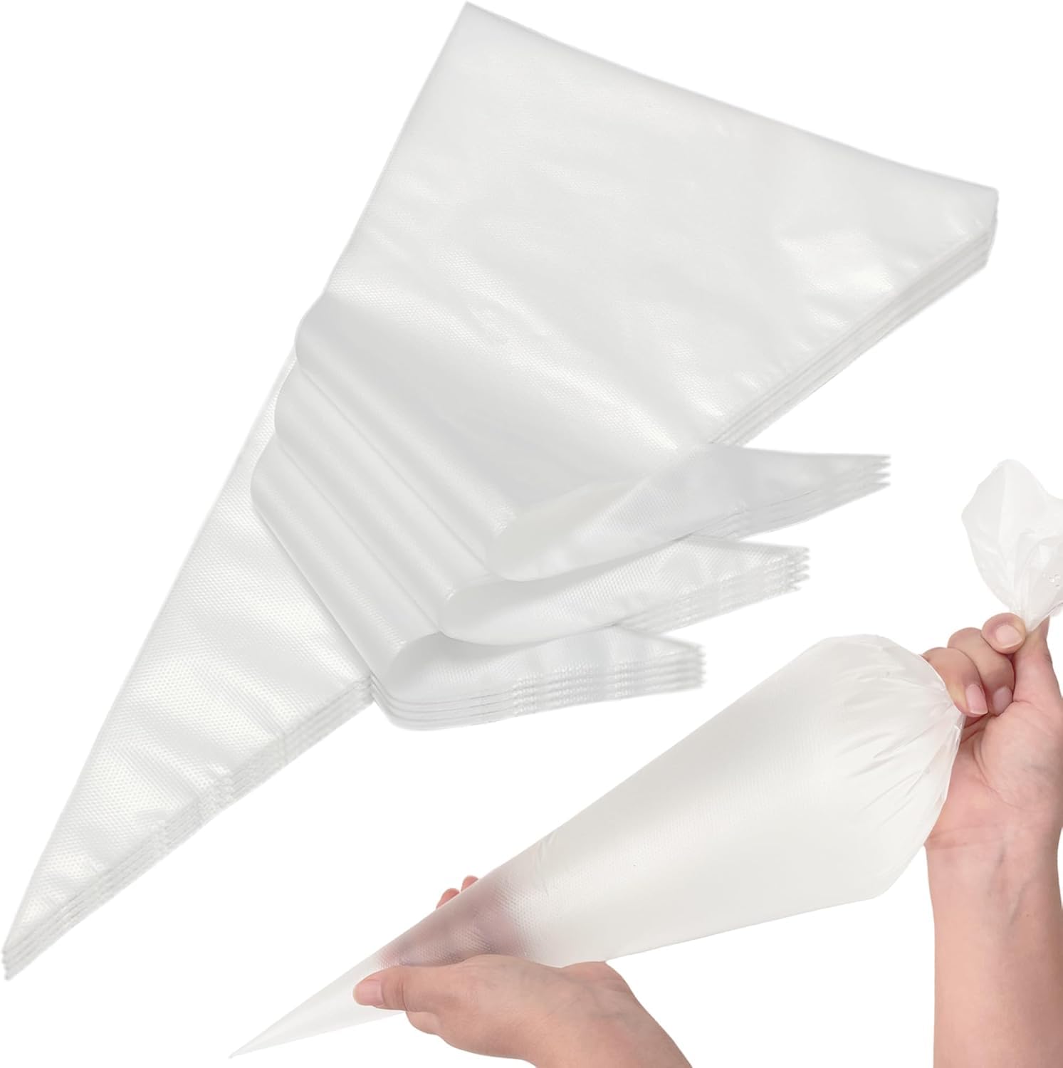 Bolsas de manga extra grandes HOMIOVE desplegadas para glaseado suave.