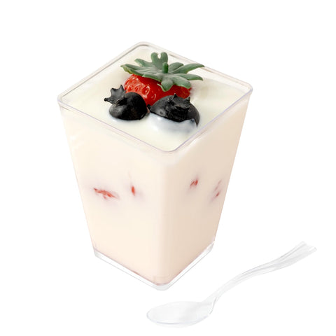 Vasos postre HOMIP 5 oz sin tapas para presentaciones atractivas.